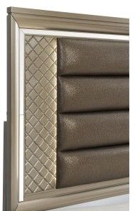 Mazin Furniture Loudon Champagne Queen Platform Bed-3
