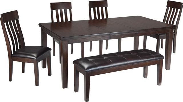 Signature Design by Ashley® Haddigan 6-Piece Dark Brown Dining Set-0