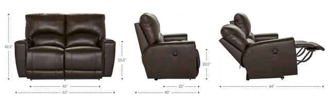 La-Z-Boy® Cassian Walnut Leather Manual Reclining Loveseat-2
