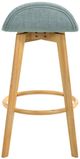 Armen Living Vera 4-Piece Brown/Teal Barstool Set-4