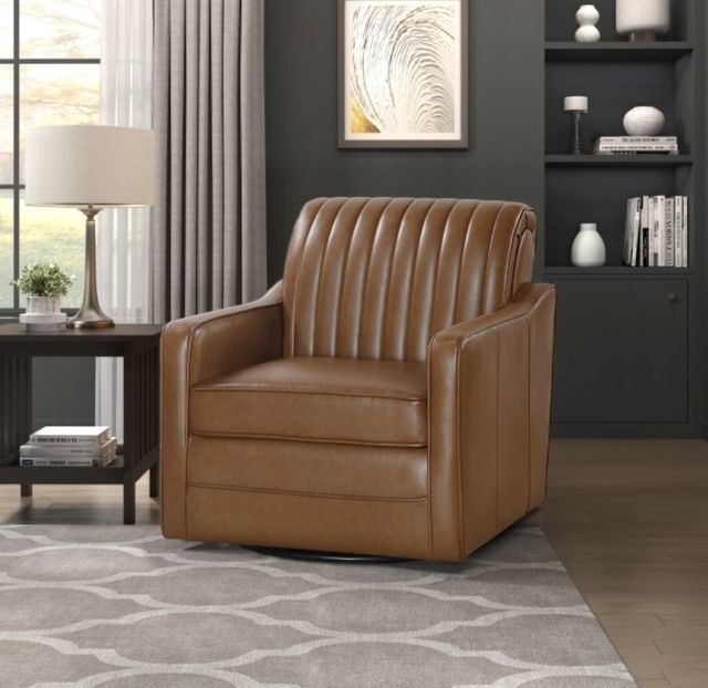 Homelegance® November Brown Swivel Chair-1