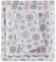Olliix by True North by Sleep Philosophy Pink/Grey Snowflakes Queen Cozy Flannel 100% Cotton Flannel Printed Sheet Set-0