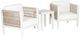 Linon Calabash 3-Piece White Aluminum/Fabric Outdoor Conversation Set-0