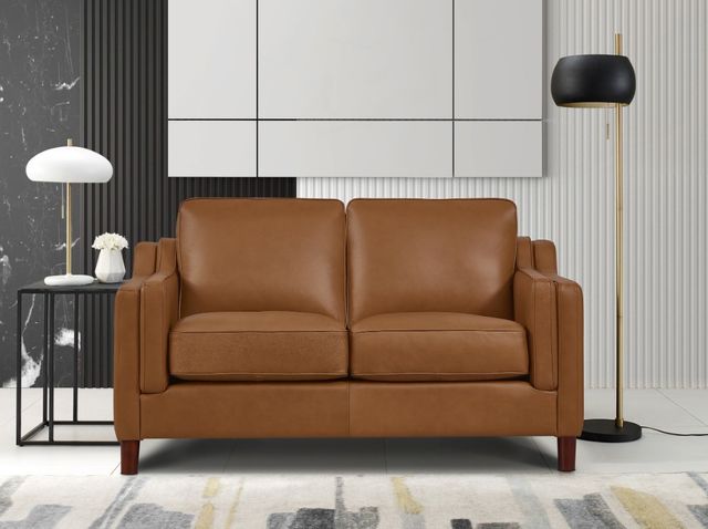 Hydeline® Bella Cognac Brown Loveseat-2