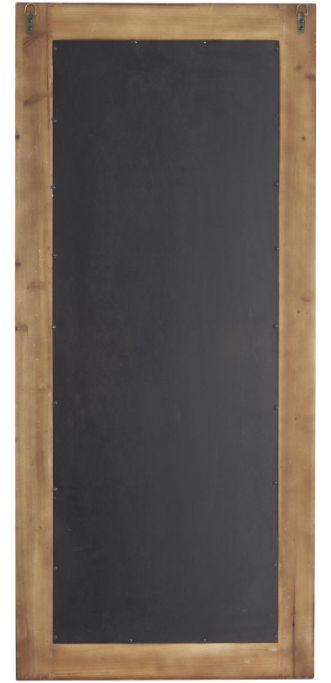 Deco Marche Washed Brown Rectangular Beaded Wall Mirror-2