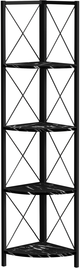 Monarch Specialties Inc. Black/Black Marble Bookcase-0