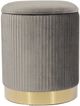 TOV Furniture Zoe Grey Velvet Storage Ottoman-0