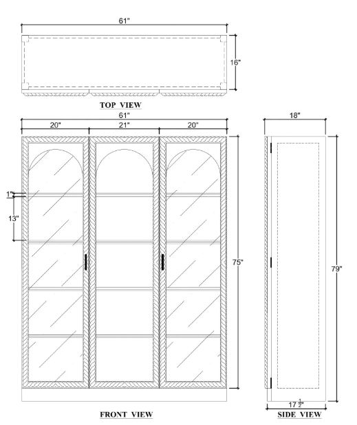 Bramble Customizable Belvedere Display Cabinet-2