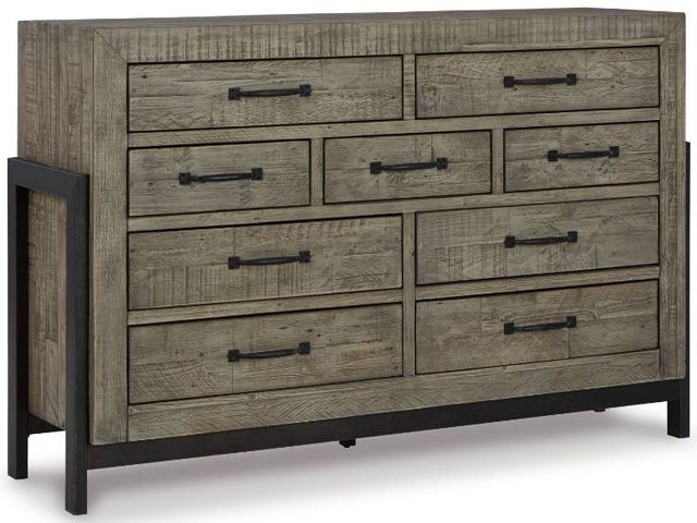 Signature Design by Ashley® Brennagan 2-Piece Gray King Panel Storage Bed Set-2