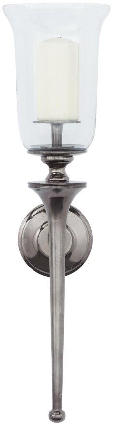 Deco Marche Black Single Candle Wall Sconce-1