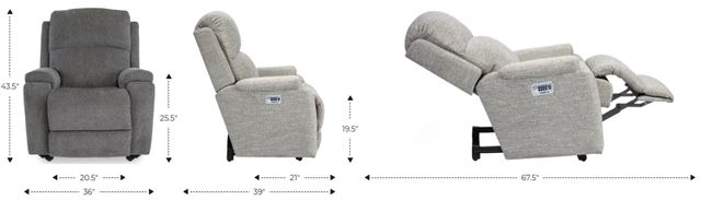 La-Z-Boy® Dorian Sand Power Wall Recliner with Headrest and Lumbar-3