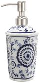 A & B Home 4-Piece Blue/White Bath Accessories Set-2