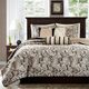 Olliix by Madison Park 6 Piece Black Full/Queen Aubrey Reversible Coverlet Set-1
