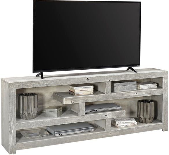 Aspenhome® Avery Loft Limestone 72" Open Display/Console-1