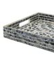 A & B Home Black 15" Capiz Tray-3
