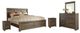 Signature Design by Ashley® Juararo 4-Piece Dark Brown Queen Panel Bed Set-0