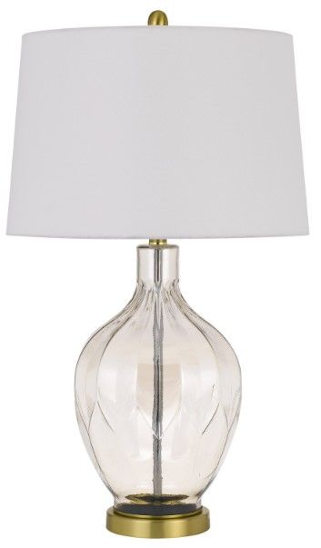 Cal® Lighting & Accessories Bancroft Antique Brass/Clear Table Lamp-0