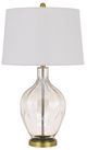 Cal® Lighting & Accessories Bancroft Antique Brass/Clear Table Lamp-0