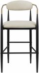 Coaster® Tina 2-Piece Beige/Black Upholstered Bar Stool Set-4