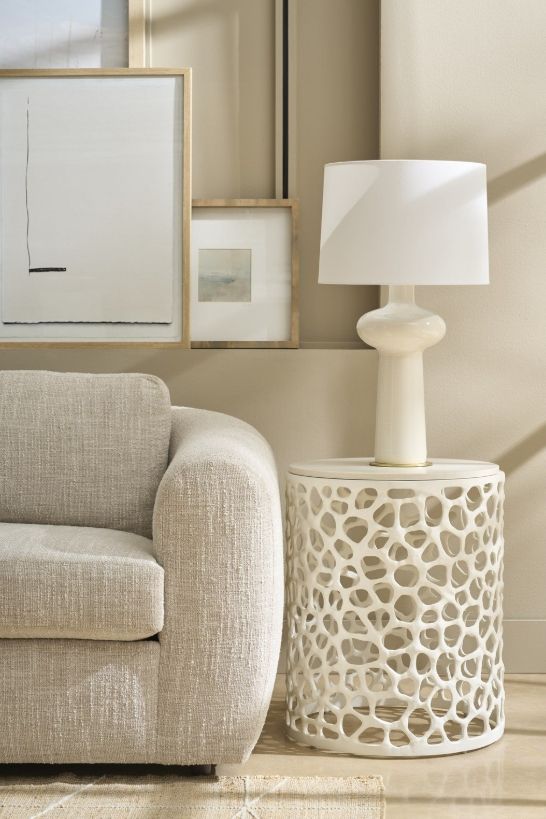 Universal Explore Home™ Oasis White Coral Side Table-1