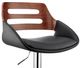 Armen Living Karter Black/Walnut/Chrome Adjustable Bar Stool-4