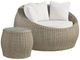 Outdoor Cuddler Chair and End Table Set-0