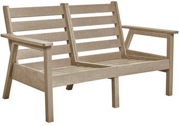 C R Plastics Tofino Beige Loveseat-0