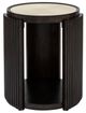 Bassett Mirror Rivera Gold Tinted End Table with Black Base-1