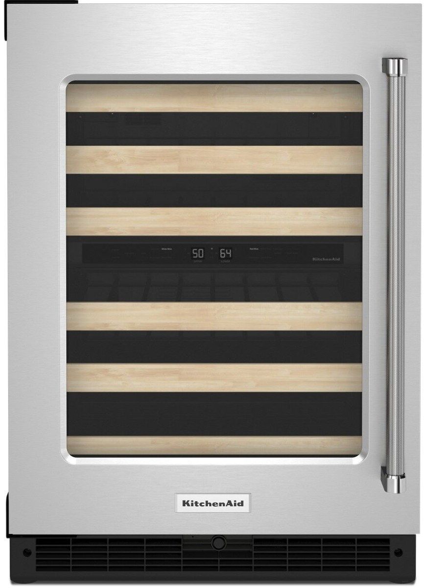 KitchenAid® 24" Stainless Steel Wine Cooler