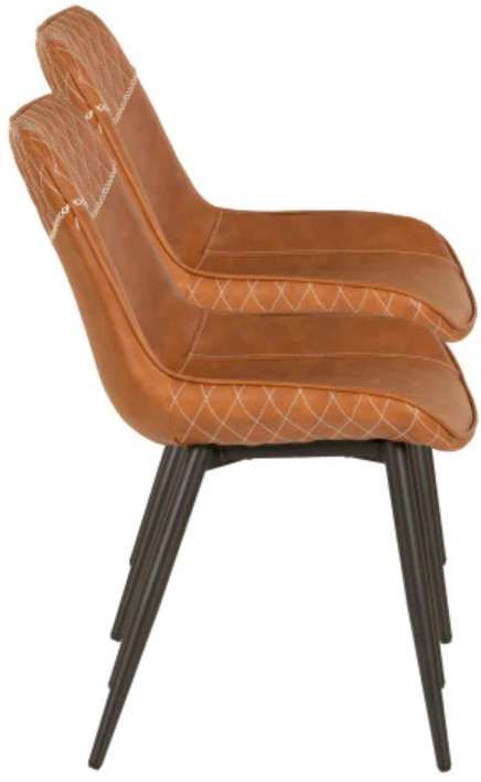 Linon August 2-Piece Brown Counter Stool-4