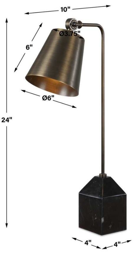 Uttermost® Hutchinson Golden Bronze Desk Lamp-3