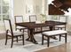 Crown Mark Hamil Brown/White Dining Bench-1