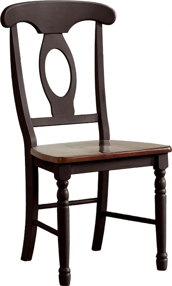 A-America® British Isles Antique Oak/Black Napoleon Dining Side Chair-0