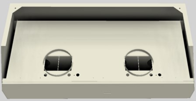 Vent-A-Hood® Designer Series 54" Biscuit Wall Mounted Range Hood-2