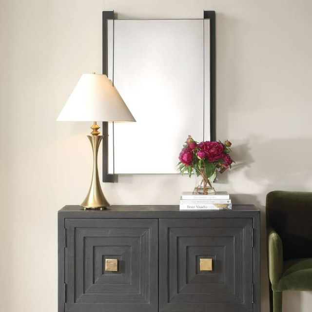 Uttermost® Cunene Gold/Matte Black Accent Mirror-1