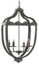 A & B Home Malin Gray Iron Vintage 4-Light Chandelier-0
