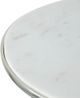 A & B Home Round White Marble Side Table with Chrome Support Center -3