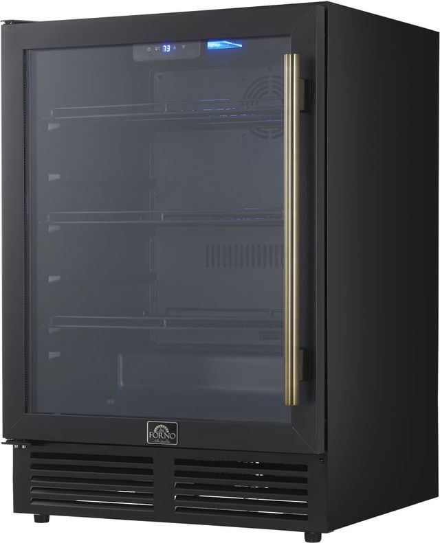 FORNO® Frescolino Series Alta Qualita 24" 4.8 Cu. Ft. Fingerprint Resistant Black Beverage Center -2