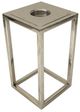 A & B Home Glossy Silver 8" T-Light Holder-0