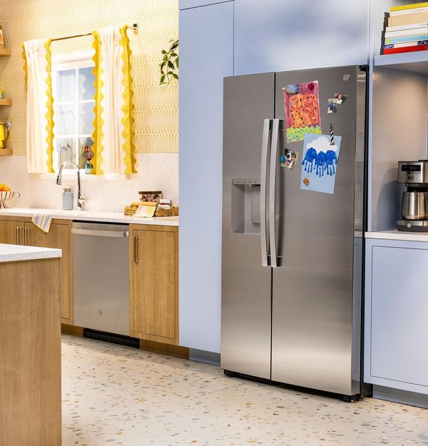 GE refrigerator in a modern kitchen GE refrigerator in a modern kitchen
