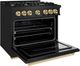 ZLINE Classic Autograph Edition 36" Black Stainless Steel Pro Style Dual Fuel Range with Polished Gold Accents-3