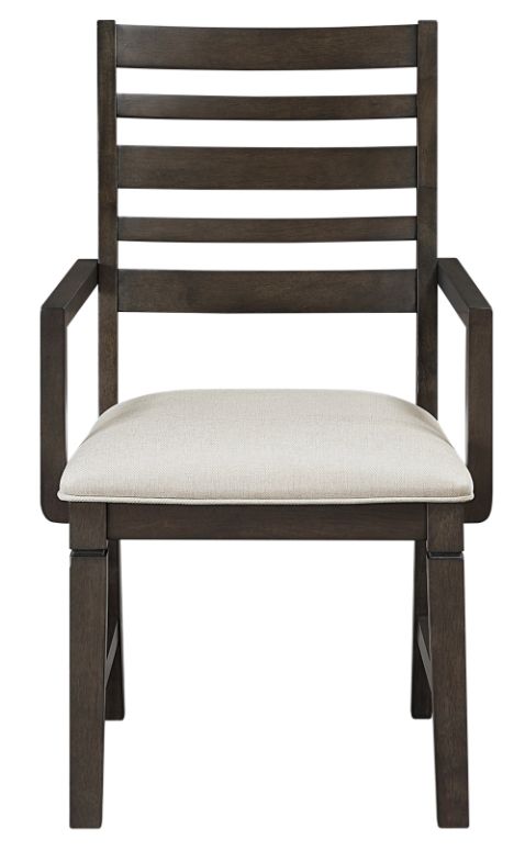 Homelegance® Victoria Beige/Dark Espresso Arm Chair-2