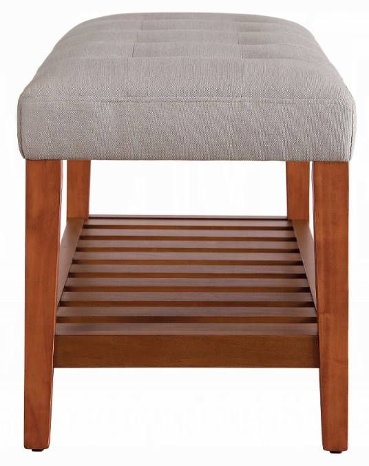 ACME Furniture Charla Light Gray/Oak Bench-2