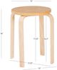 Linon Bentwood 4-Piece Natural Stacking Stool Set-2