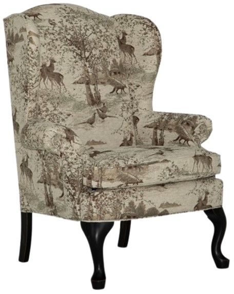 Best® Home Furnishings Field & Stream Home Sylvia ABX2 Wing Back Chair with Antique Black Legs-0