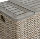 Elements International Ollie Tan Aluminum Outdoor Accent Table with Cooler Box-4