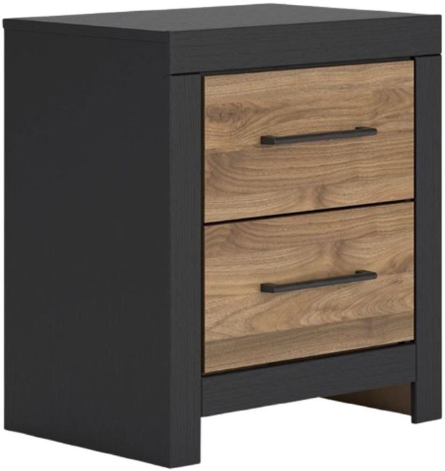 Signature Design by Ashley® Vertani Black/Honey Brown Nightstand-0