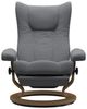 Stressless® by Ekornes® Customizable Wing Medium Power Recliner with Classic Base-1