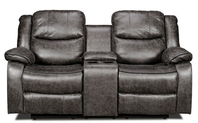 Mazin Furniture Everett Grey Reclining Glider Loveseat-1