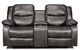 Mazin Furniture Everett Grey Reclining Glider Loveseat-1
